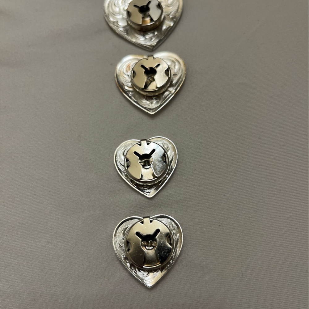 Montana Silversmiths Heart Button Covers - Picture 2 of 4